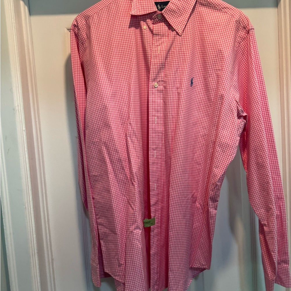 Ralph Lauren Pink Gingham Dress Shirt